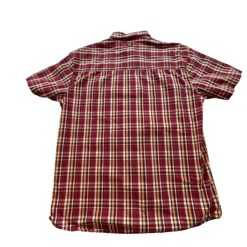 Ecko Unltd Plaid Shirt Mens Large Red Short Sleeve Cotton Button Down Casual - Picture 3 of 8